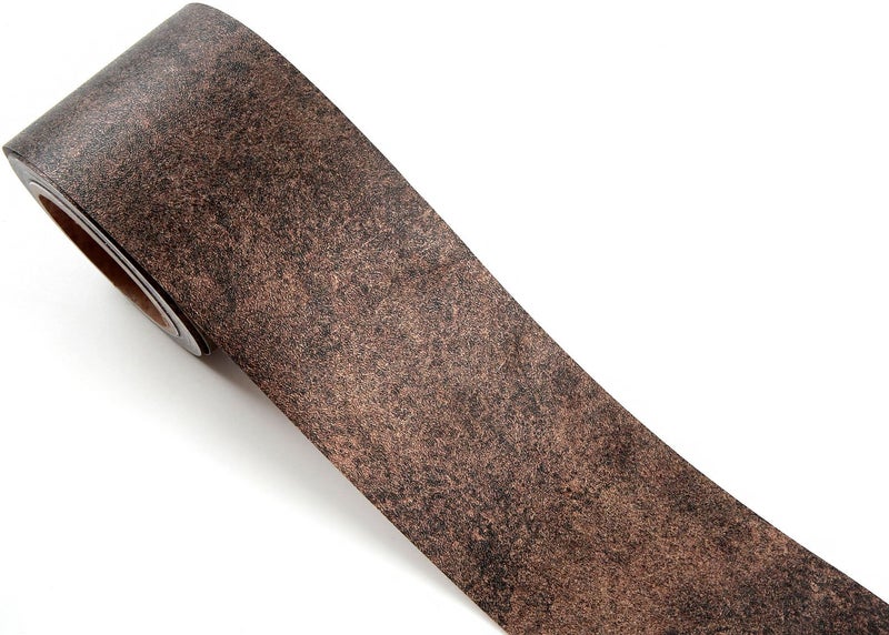 ROSEROSA Peel and Stick PVC Faux Metal Self-Adhesive Wallpaper Covering Counter Top Shelf Liner MG265 (3.93 Inch X 16.40 Feet) - Image 1